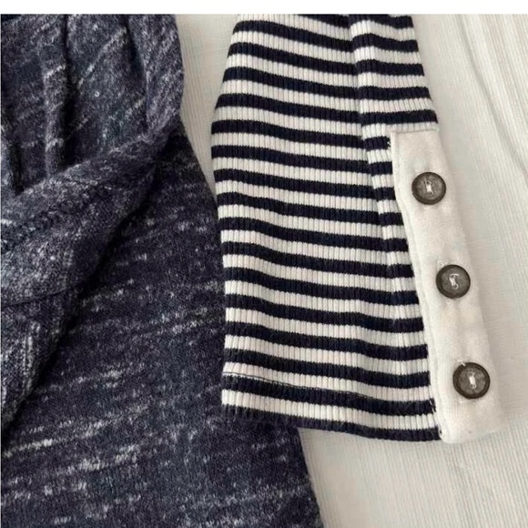 Anthropologie Dolan Left Coast Collection Blue Striped Dress Tulip Skirt Small - Picture 3 of 7